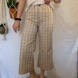 MADEWELL wide leg emmet crop pants